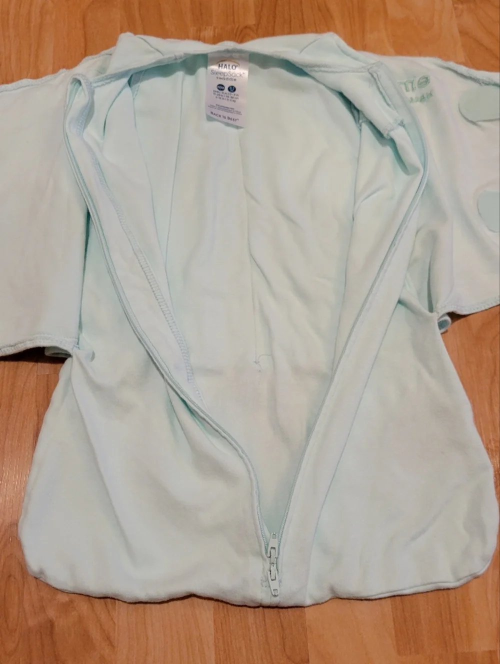 HALO Sleepsack Swaddle 100% Cotton Mint Size Newborn 0-3 Months